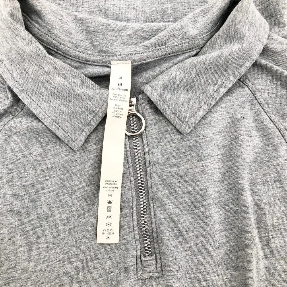 Lululemon Players Pro-Form Polo Dress Gray Collared Mini Dress Side Pockets